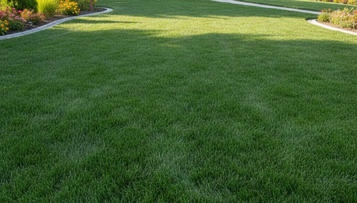 Lush green lawn with dense turf showcasing professional lawn care results in Boise, Idaho