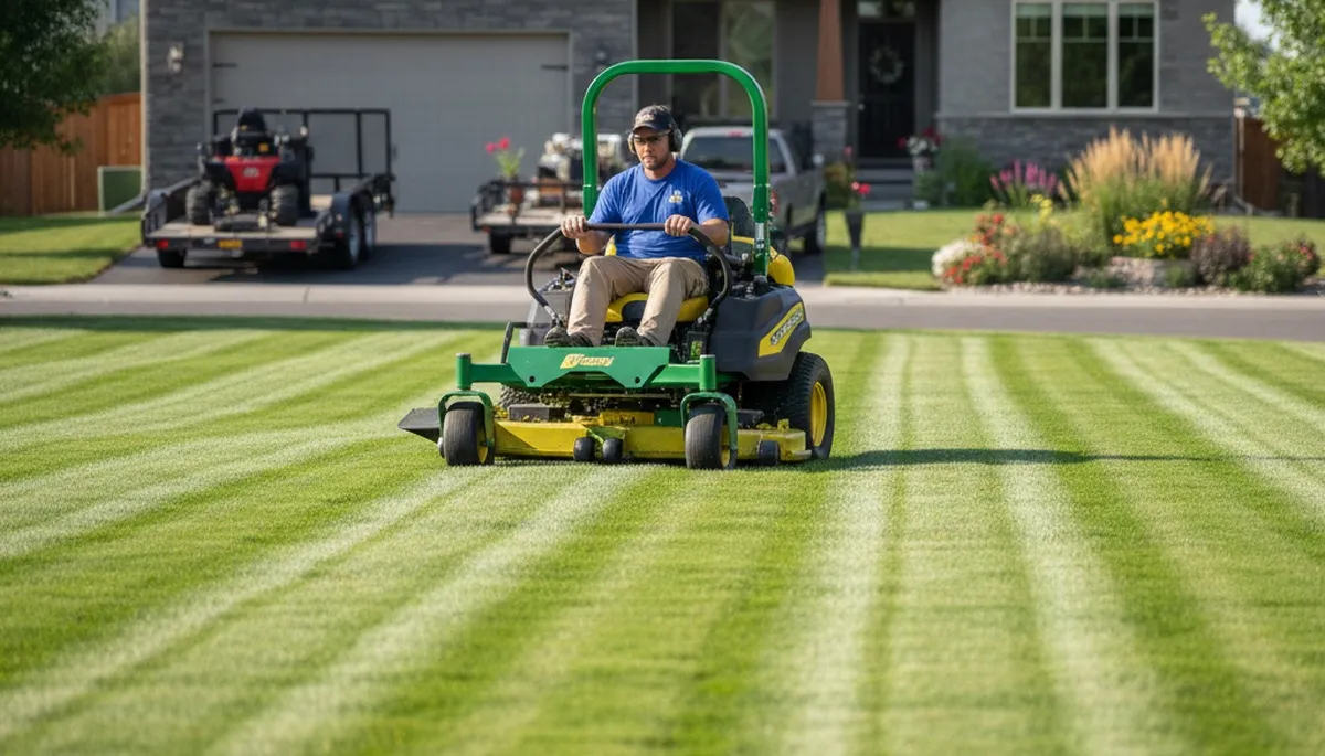 Professional lawn striping and edging by Chop Chop Landscaping in Boise, ID